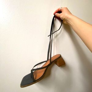 ASOS square toe lace up heels